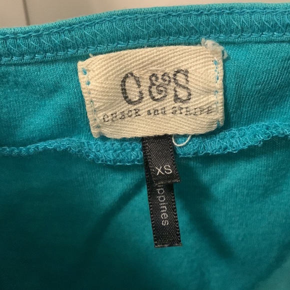 C & S Check and Stripe XS Aqua Tank Top - Picture 2 of 2